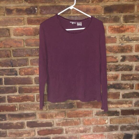 Reflection by Spiegel Burgundy Long Sleeve T-Shirt Women's Size XL - Picture 1 of 7